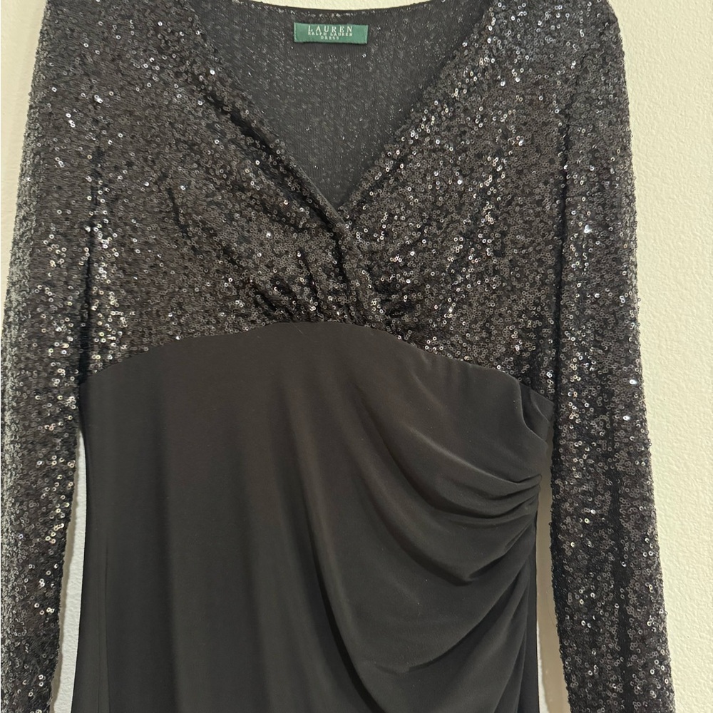 Lauren Ralph Lauren Glittering Black Evening Gown